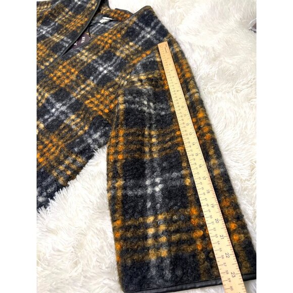 Ava & Viv Brown Cardigan Plaid Open Front Coatigan Size 4XL - Picture 12 of 16